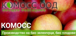 Комосс - Овощен разсадник, Био плодове и био зеленчуци